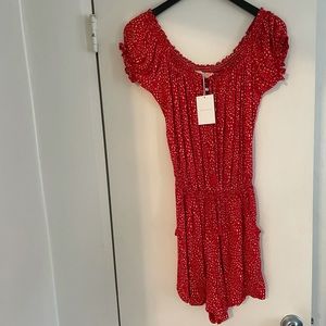 Beachgold Bali red romper / playsuit